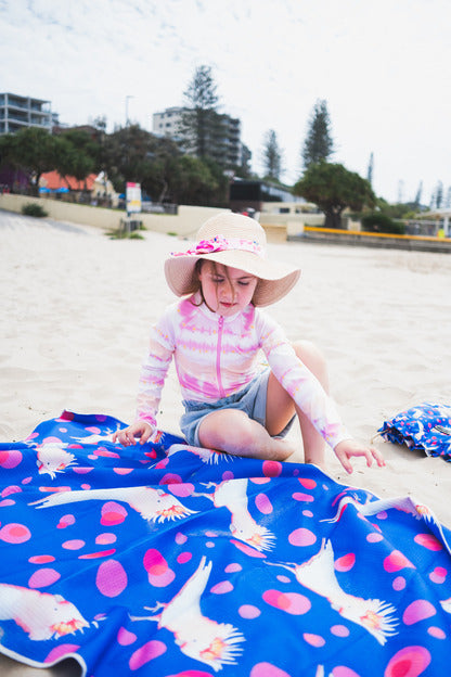 Koko' Beach Towel - Flamin' Galah Blue